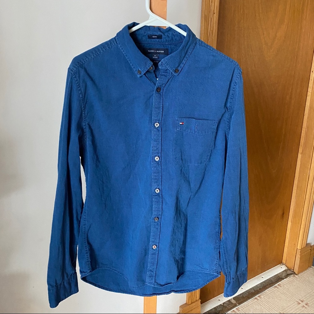 Tommy Hilfiger Blue Button-Up Shirt